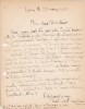 Lettre autographe signée. Paul Gsell (1870-1947), écrivain, critique d'art.