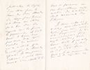 Lettre autographe signée à Arthur Mangin. Henri Baudrillart (1821-1895), économiste & journaliste.