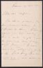 Lettre autographe signée à Arthur Mangin. Henri Baudrillart (1821-1895), économiste & journaliste.