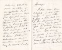 Lettre autographe signée à Arthur Mangin. Henri Baudrillart (1821-1895), économiste & journaliste.