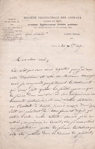 Lettre autographe signée à Arthur Mangin