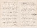 Lettre autographe signée à Arthur Mangin. Etienne-Nicolas Bourjon (1824-18..), un des fondateurs du Journal des écoles en mai 1847 avec Arthur Mangin, ...