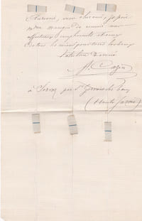 Lettre autographe signée à Arthur Mangin