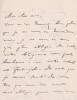 Lettre autographe signée à Arthur Mangin. Emile Deschanel (1819-1904), écrivain, homme politique.