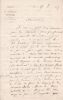 Lettre autographe sign&eacute;e &agrave; Arthur Mangin. Eug&egrave;ne Ducrocq (XIXe), libraire au 55 rue de Seine.