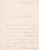 Lettre autographe signée à Arthur Mangin. Pascal Duprat (1815-1885), diplomate, homme politique, économiste.