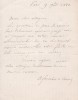 Lettre autographe signée à Arthur Mangin. Louis-Alexandre Foucher de Careil (1826-1891), écrivain, diplomate, homme politique.