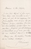 Lettre autographe signée à Arthur Mangin. Félix Hément (1827-1891), licencié en mathématiques, inspecteur général de l'instruction publique, ...