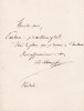 Lettre autographe signée à Arthur Mangin. Albert Kaempfen (1826-1907), journaliste, directeur des musées nationaux.