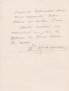 Lettre autographe signée à Arthur Mangin. Henri Marmottan (1832-1914), médecin, député de la Seine, maire du XVIe arrondissement.