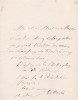 Lettre autographe signée à Arthur Mangin. Henri Martin (1810-1883), historien, romancier, homme politique.