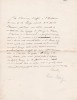 Manuscrit autographe. Léon Say (1826-1896), économiste, homme d'état.