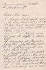 Lettre autographe signée à Arthur Mangin. Charles Vergé (1810-1890), jurisconsulte, collaborateur de Dalloz.