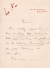 Lettre autographe signée à Arthur Mangin. Louis Vignon (1859-1932), professeur à l'école coloniale, fonctionnaire.