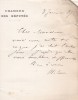 Lettre autographe signée à Arthur Mangin. Daniel Wilson (1840-1919), homme politique, impliqué dans le scandale des décorations qui poussa Jules Grévy ...