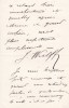 Lettre autographe signée à Arthur Mangin. Georges Wulff (1853 ?-1925), journaliste, homme de lettres, économiste.