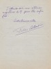 Lettre autographe signée. Fabien Sollar (1886-1982), écrivain, librettiste. 