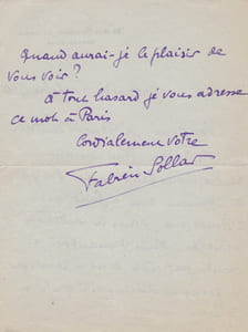 Lettre autographe signée
