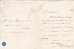 Lettre autographe signée. Marie Moreau-Sainti (1837-1913), soprano.