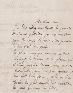 Lettre autographe signée