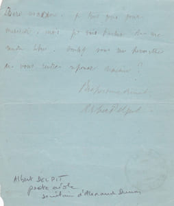 Lettre autographe signée