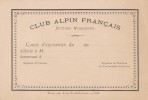 Carte d'excursion. Club Alpin Français - section vosgienne