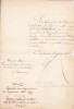 Lettre signée. Charles-François-Xavier d'Autemarre d'Erville (1805-1891), militaire, général ; Pierre-Louis-Charles de Failly (1810-1892), officier, ...