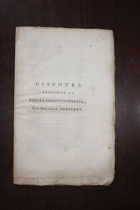 Discours prononcé au Cercle Constitutionnel, pour la plantation de l'arbre de la Liberté, le 30 Fructidor an 5.