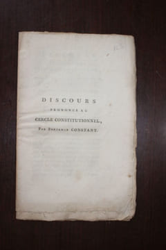 Discours prononcé au Cercle Constitutionnel, pour la plantation de l'arbre de la Liberté, le 30 Fructidor an 5.. Benjamin Constant,