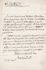 Lettre autographe signée. Bertrand (XVIIIe-XIXe), procureur au parlement (? - selon une note).