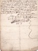 Pièce autographe signée. Paul-Hippolyte de Beauvilliers (1684-1776), duc de Saint-Aignan, diplomate, membre de l'Académie Française.