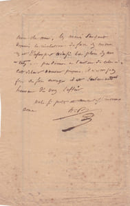Lettre autographe signée
