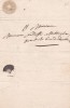 Lettre autographe signée. Jacques Nicolas de Broé (1790-1840), magistrat.