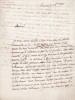 Lettre autographe signée. Barthélémy Borel de Favencourt (1771-1842), sous-préfet de Compiègne, chevalier de la Légion d'Honneur, juge de paix du ...
