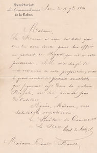 Lettre autographe signée