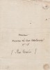 Lettre autographe signée. Bunel (XVIII-XIXe), avoué à Paris (on trouve sa trace des années 1790 aux années 1820).