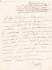 Lettre autographe signée. Louis Jean-Baptiste Bucquet de Bracheux (1731-1801), magistrat, érudit, membre de l'Académie d'Amiens.