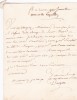 Lettre autographe signée. Louis Jean-Baptiste Bucquet de Bracheux (1731-1801), magistrat, érudit, membre de l'Académie d'Amiens.