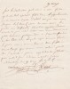 Lettre autographe signée. François-Siméon Bézard (1760-1849), homme politique, député de l'Oise à la Convention, régicide.
