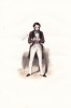Gravure aquarellée et gommée, ca.1840 : l'agent de change.. Paul Gavarni,