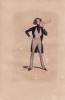 Gravure aquarellée et gommée, ca.1840 : le rhétoricien. . Paul Gavarni,