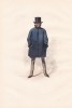 Gravure aquarellée et gommée, ca.1840 : le journaliste politique.. Paul Gavarni,