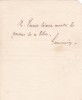 Lettre autographe signée. Félicité Robert de Lamennais (1782-1854), prêtre, écrivain, philosophe.