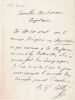 Lettre autographe sign&eacute;e. Louis-L&eacute;onard-Antoine de Colli-Ricci (1760-1809), militaire italien originaire de Sardaigne, g&eacute;n&eacute;ral dans les arm&eacute;es de la ...