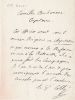 Lettre autographe signée. Denys Affre (1793-1848), archevêque de Paris, mort sur les barricades en 1848.