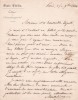 Lettre autographe signée. Camille Bachasson, comte de Montalivet (1801-1880), homme d'état, pair de France, ami de Louis-Philippe, ministre, intendant ...
