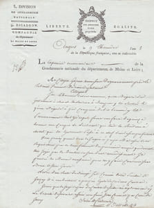 [Angers, Maine-et-Loire, Beaupréau, Révolution, Honoré de Balzac, une ténébreuse affaire, affaire Clément de Ris] David Belville, capitaine commandant de la compagnie de Gendarmerie.