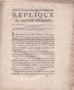 [Droit, Succession], Réplique au second mémoire pour Me Chambellan, avocat en la cour contre les sieurs Fosseyeux.. [Droit, Enchères],