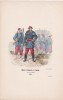 [Gravure militaire, armée, uniforme], Officier d'infanterie et Clairon, guerre de Crimée, 1855.. [Gravure militaire, armée, uniforme], Officier ...