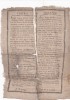 [Théâtre, Espagne], Etonnant programme de théâtre imprimé sur soie, vers 1810.. [Théâtre, Espagne], Etonnant programme de théâtre imprimé sur soie, ...